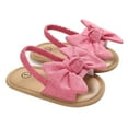 thumbnail image 1 of Baby Girls Princess Bowknot Sandals Soft Sole FlatNon-Slip  Summer Beach Shoes, 1 of 10