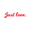 RED, variant on Vinyl Wall Art Decal - Just Love - 8.5" x 30" - Trendy Cute Artistic Cursive Design Shape For Home Storefront Coffee Shop Valentine's Day Decor Sticker