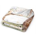 thumbnail image 4 of Giraffe Family Love Blanket Safari Wildlife Floral Art Mother Day Gift Soft Cozy Fleece Throw Blanket 50x40, 4 of 6