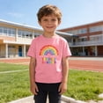thumbnail image 5 of 100 Days Smarter T-Shirt for Boys, Pink 100th Day of School Shirt, Kids Soft Cotton Rainbow Graphic Tee,Size 3 T, 5 of 9