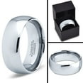 thumbnail image 3 of Charming Jewelers Tungsten Wedding Band Ring 8mm for Men Women Comfort Fit Domed Round Polished Lifetime Guarantee Size 4, 3 of 3