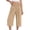 Khaki, variant on Women's High Waisted Foldable Solid Color Captcha Pants with Elastic Waist Casual Comfortable Breathable Multifunctional and Fashionable Must-Have for All Seasons(Khaki,M)