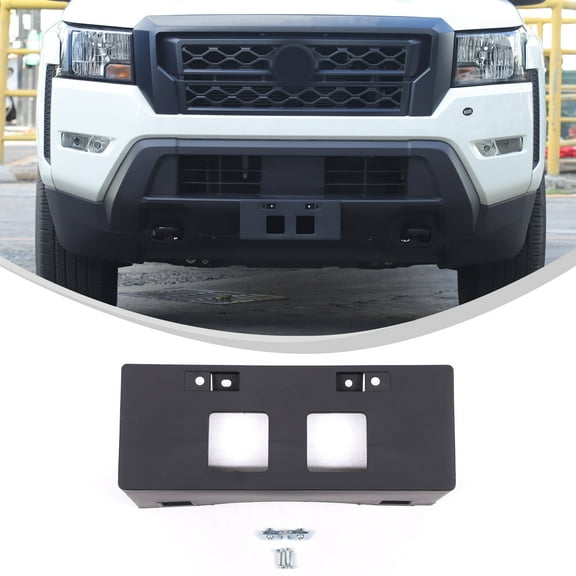 Front License Plate Bracket for Nissan Frontier 2022-2024 (US Version) ，Front License Plate Bracket Parts, Front Bumper License Plate Frame