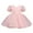 Pink, variant on ANINEO Toddler Flower Girls Satin Tulle Dress V Backless Puff Sleeve Princess Pageant Dress Little Girls Wedding Party