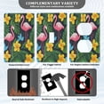 thumbnail image 3 of Yayeee Blank Wall Plate Cover 1-Gang 4.5"x2.7" Home Unused Decorative Outlet, Flamingo Floral Pattern, 3 of 7