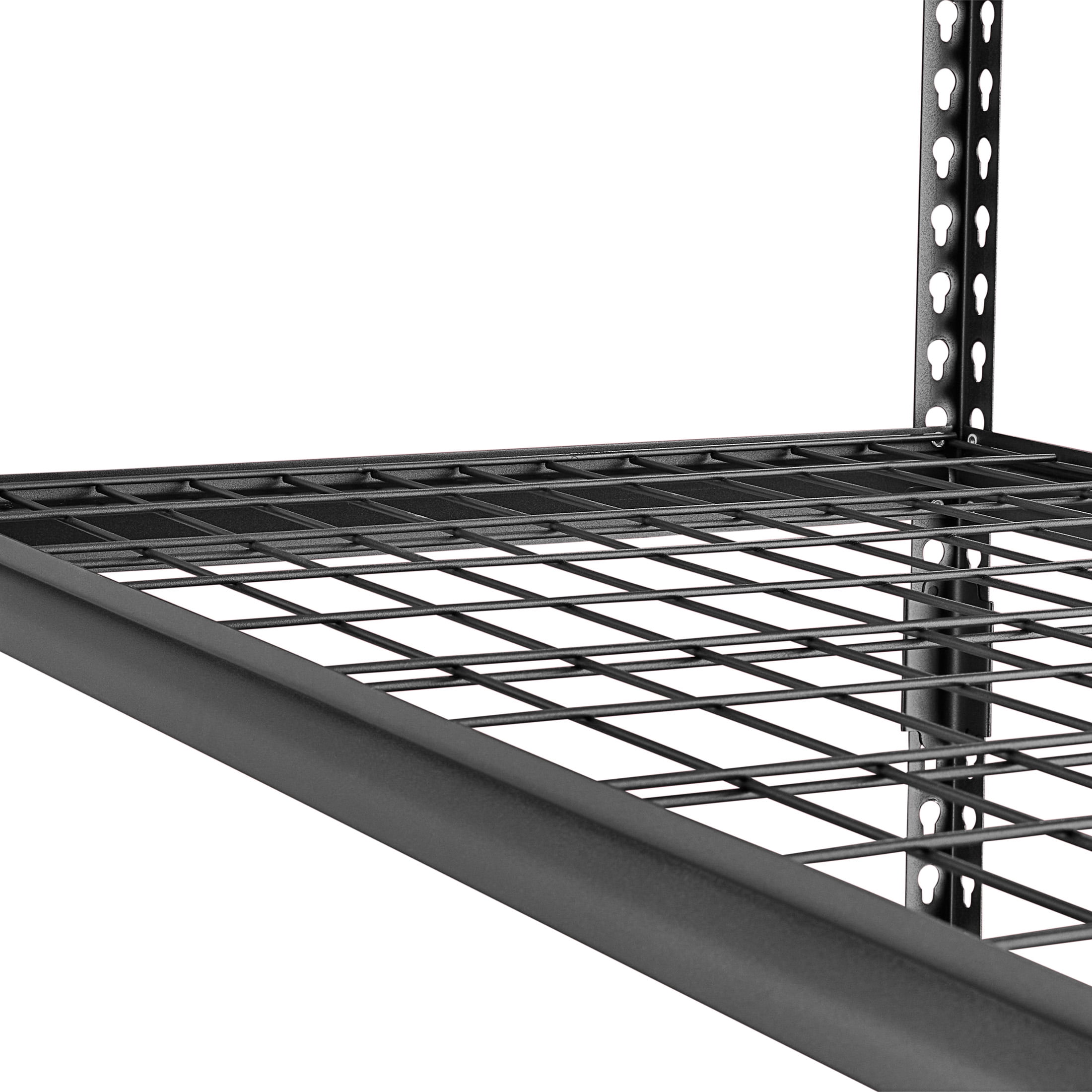 Hyper Tough 5-Shelf Steel Shelving Unit with Wire Decking, 48 in W x 24 in D x 72 in H, 4000 lb Capacity, Black