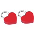 thumbnail image 1 of POCREATION 2 Sets Heart Lock Metal Colorful Exquisite Household Craft Supplies With Keys 30x39mm,Heart Lock,Key Lock, 1 of 8
