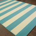 thumbnail image 4 of HomeRoots 507345 5 x 8 ft. Blue Geometric Stain Resistant Indoor & Outdoor Rectangle Area Rug, 4 of 5