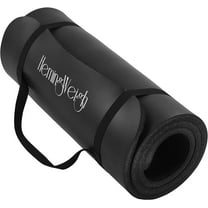 Hemingweigh Yoga Mat Thick, 1" Thick, Non-Slip Exercise Mat for Workouts, Indoor, and Outdoor, Black