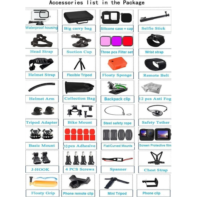 GoPro HERO13 Action Camera Gopro Hero 13 Black With 2 Batteries And 128GB SD Card Travel Case & 50 Piece Accessory Kit | Best Buy Canada