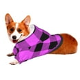 thumbnail image 2 of Bingfone Purple Black Buffalo Plaid Dog Clothes Hoodie, Pet Winter Coat,Puppy Sweatshirts For Small Dogs Boy Girl,Suitable For All Breeds-Xx-Large, 2 of 9