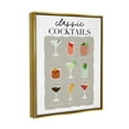 thumbnail image 4 of Stupell Industries Classic Cocktails Chart Food & Beverage Painting Gold Floater Framed Canvas Art Print Wall Art, 17 x 21, 4 of 10