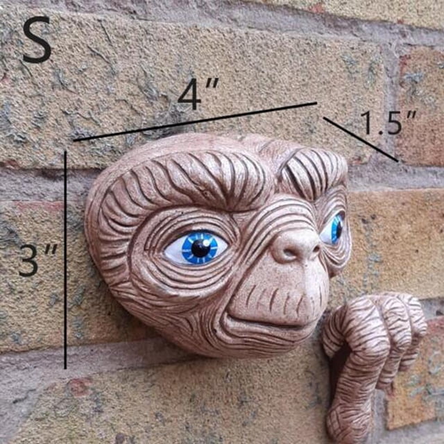 Estatua de arte de patio Alien Peeker de resina Likrtyny decoración de puerta