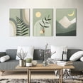 thumbnail image 2 of Boho Wall Art Set of 3, Mid Century Modern Wall Decor Framed Canvas Print 12"x16" Minimalist Wall Art Geometric Abstract Modern Neutral Boho Wall Art Decor for Living Room Bedroom Bathroom, 2 of 6