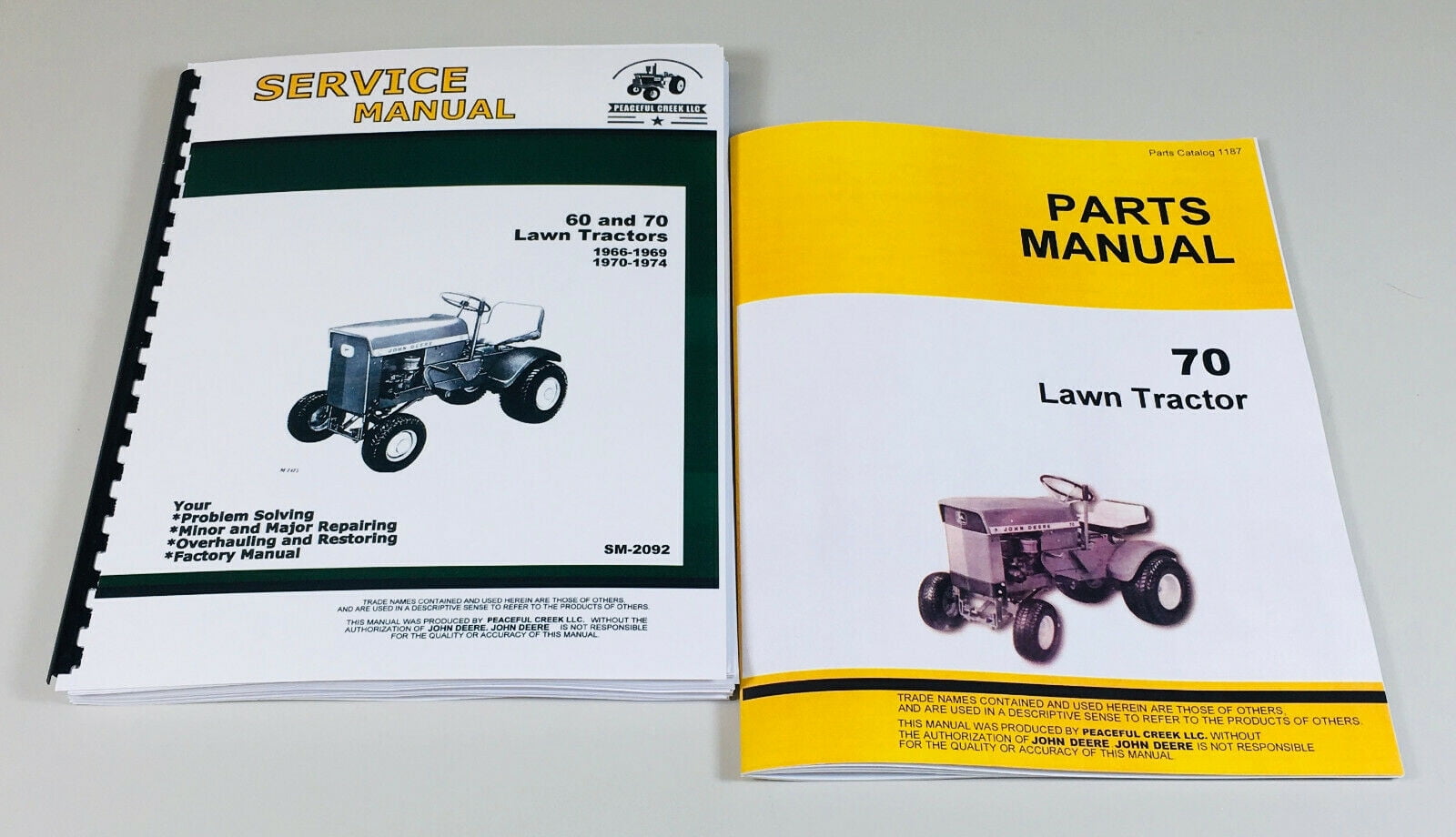 Service Manual Set For John Deere 60 Lawn Garden Tractor Parts Catalog Shop Book