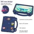 thumbnail image 2 of SaniMore for Samsung Galaxy Tab A8 (SM-X200/X205) EVA Kids Case, Skid-Proof Texture Case with Pencil Holder Hand Strap & Foldable Kickstand Shockproof Protective Case for Boys Girls, Navyblue, 2 of 7