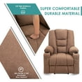 thumbnail image 2 of MEETWARM Power Lift Chair Electric Recliner for Elderly Heated Vibration Massage Soft Fabric Recliner Chair with 2 Remote Controls, USB Ports, Cup Holders & Side Pockets for Living Room (Coffee), 2 of 8