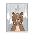 thumbnail image 3 of Be Brave Sentiment Soothing Mountain Bear 16 in x 20 in Framed Painting Art Prints, by Stupell Home Décor, 3 of 4