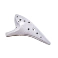 thumbnail image 3 of Ocarina Alto C, instrumento musical profesional con cordón y almacenamiento blanco, 3 of 9