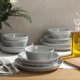 thumbnail image 5 of Juego de vajilla Gibson Home Summer Shades, 16 piezas, gris, 5 of 8
