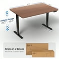 thumbnail image 6 of VIVO Electric 48" x 30" Stand Up Desk, Dark Walnut Table Top, Black Frame, 6 of 8