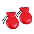 thumbnail image 4 of Bunblic 2 Pieces Spanish Castanets Flamenco Castanets Musical Learning Toys Hand Percussion Instruments for Classical Music Gathering red, 4 of 8