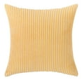thumbnail image 2 of Boho Decorative Throw Pillow Covers 18x18 Inch Striped Corduroy Cushion Cases Soft Plush Pillow Covers for Sofa Couch Bed Living Room Farmhouse Boho Home Decor Autumn Fall Theme, 2 of 3