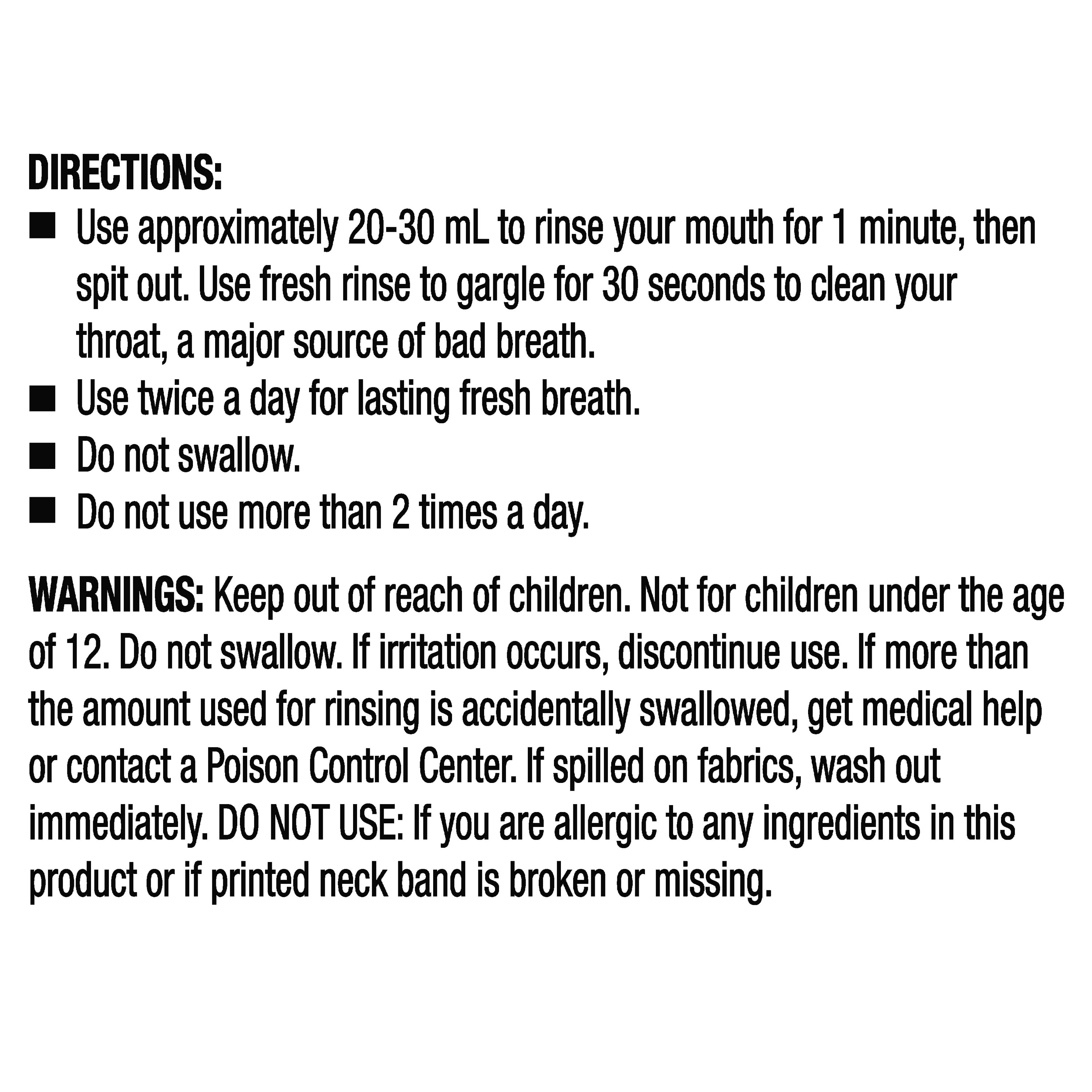 Equate Fresh Breath Oral Rinse, Alcohol-Free Mouthwash, Smooth Mint, 16 Fl Oz