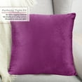 thumbnail image 2 of Nestl Velvet Throw Pillow Covers Solid Square Soft Decorative Pillow Cover for Sofa, 20" x 20", Orchide Purple, Pack of 4, 2 of 8
