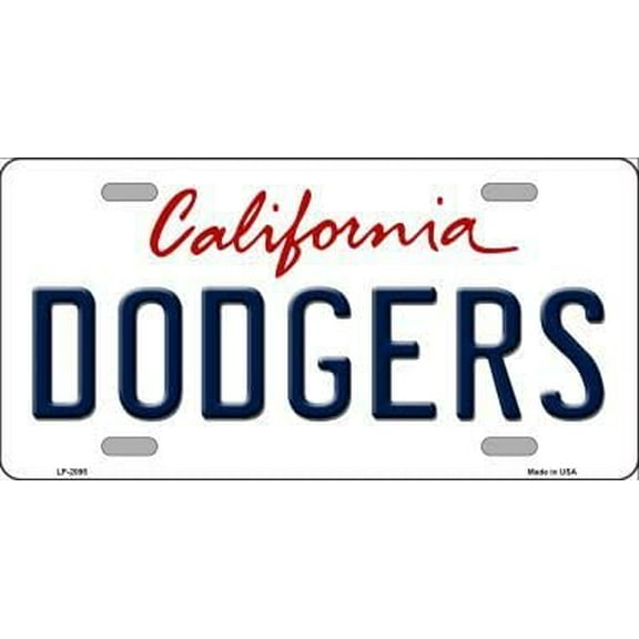 Dodgers California State Novelty Metal License Plate Tag LP-2095