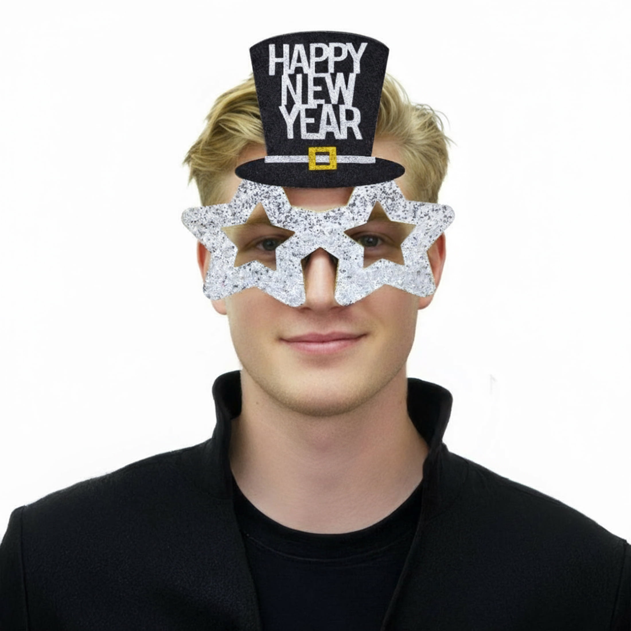 New Year Silver Hat Shaped Headband Boppers, 1 Piece, Festive Decorations, Party Glasses, Way to Celebrate Style, Adult