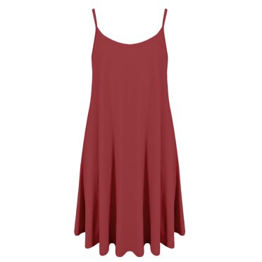 DYMADE Robe Débardeur d'Été Sans Manches Décontractée à Bretelles Spaghetti Couleur Unie pour Femmes