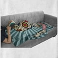 thumbnail image 6 of Sugar Skull Soft Flannel Fleece Blanket, Graphic Sugar Skull Ornamented with Diamond Leaf and Heart Shapes for Carnival, Cozy Plush for Indoor and Outdoor Use, 60" x 80", Multicolor, by Ambesonne, 6 of 6