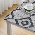 thumbnail image 4 of HAOXIT Rectangle Fabric Square Table Cover Farmhouse Decoration for Table, and Use, Grey 52*52, 4 of 7
