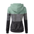 thumbnail image 3 of Doublju Women's 3 Block Lightweight Pullover Hoodie Sweatshirt with Plus Size, 3 of 3