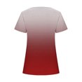 thumbnail image 4 of Plebaso Chemises d'Été pour Femmes Manches Courtes Tunique Dégradée Col Carré Blouses Amples Habillées avec Fente, 4 of 4