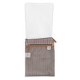 thumbnail image 3 of Parker Baby Wet Dry Bag - Waterproof Diaper Bag Accessory for Dirty Clothes/Diapers - Brown & White Stripes, 3 of 9