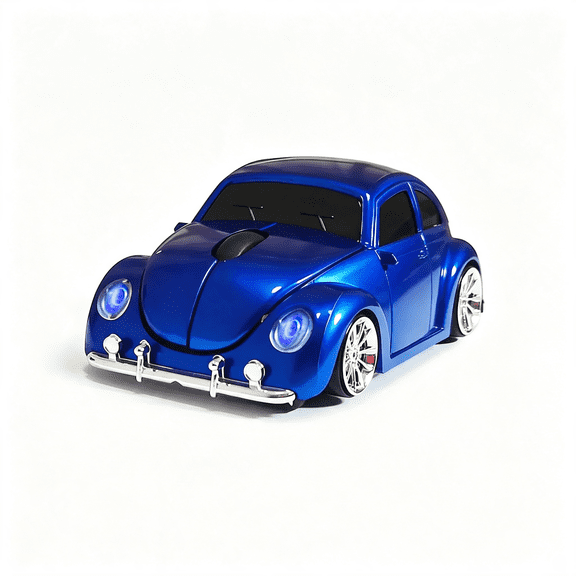GJX Car Mouse for Computer,Cool and Cute Car-Shaped Mouse,Wireless 2.4Ghz Optical Mice for Laptop Pc Mac Portable Macbook Mouse (Blue)