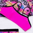 thumbnail image 6 of Caqnni Girls Three Piece Swimsuit Set With Mesh Mesh Swimsuit And Floral Swim Cover Up For Older Children Swimwear Suit for Summer Vacation 9-10 Years Hot Pink, 6 of 7