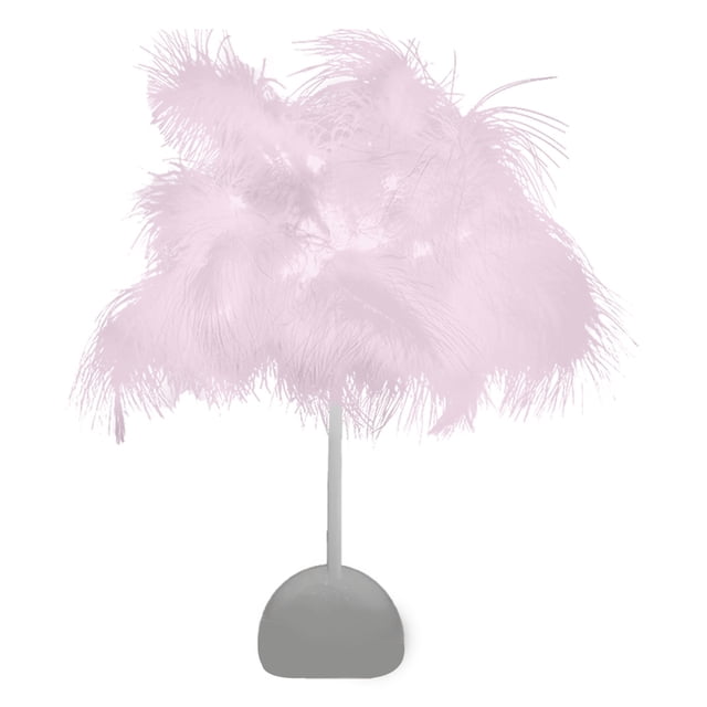 Lámpara de ambiente romántico de plumas nórdicas moderna ligera decoración de cabecera rosa