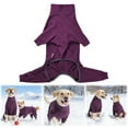thumbnail image 2 of 4 legs dog Fleece Pajamas, Warm Winter Jumpsuit with Turtleneck for Small Medium Large Dogs, Combed Cotton Pet Clothes for Boy Girl, Christmas Style, Wine, 2 of 9