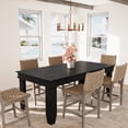 thumbnail image 2 of Kicctian 71" Large Rectangular Farmhouse Dining Table for 6-8,Wooden Table with Sturdy Frame, Versatile Dining Room Furniture for Home, Living Room or Office,Black, 2 of 8