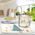 thumbnail image 5 of Dish Drying Mat, Fuuny Small Cute Christmas Gnomes Microfiber Kitchen Dish Pads Super Absorbent Dish Drainer Mat Fast Drying Heat-resistant Drying Mat for Kitchen Counter, 18"x24", 5 of 7