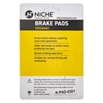 thumbnail image 5 of Niche Complete Organic Brake Pad Set for BMW S1000XR Motorcycle MK1002705, 5 of 9
