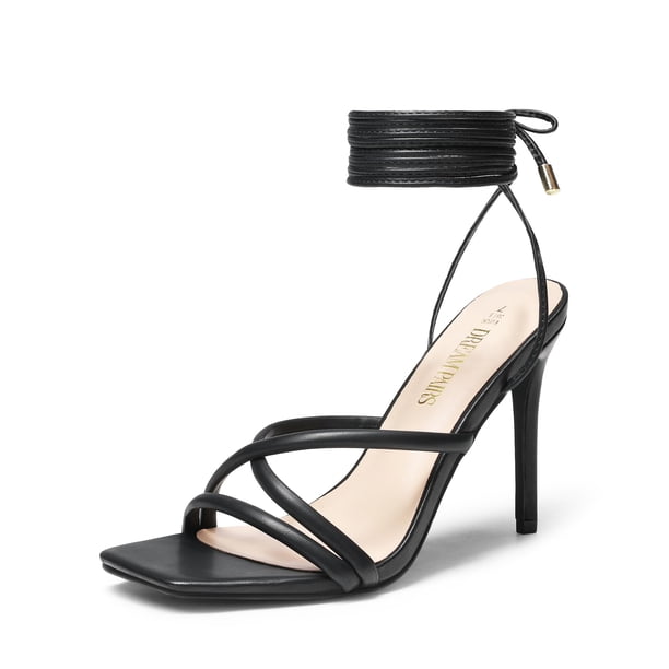 Sandalias DREAM PAIRS SDHS2478W Negras Tacón 10 cm Talla 8