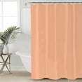 thumbnail image 5 of Peach Fuzz Shower Curtain, 60" x 72", Coral Solid Color Waterproof Bathroom Curtain Washable Shower Curtain Set with 12 Hooks, 5 of 6