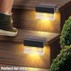 thumbnail image 3 of Luces solares para escalones Sincero luz solar para cerca que cambia de color blanco cálido paquete de 6, 3 of 4
