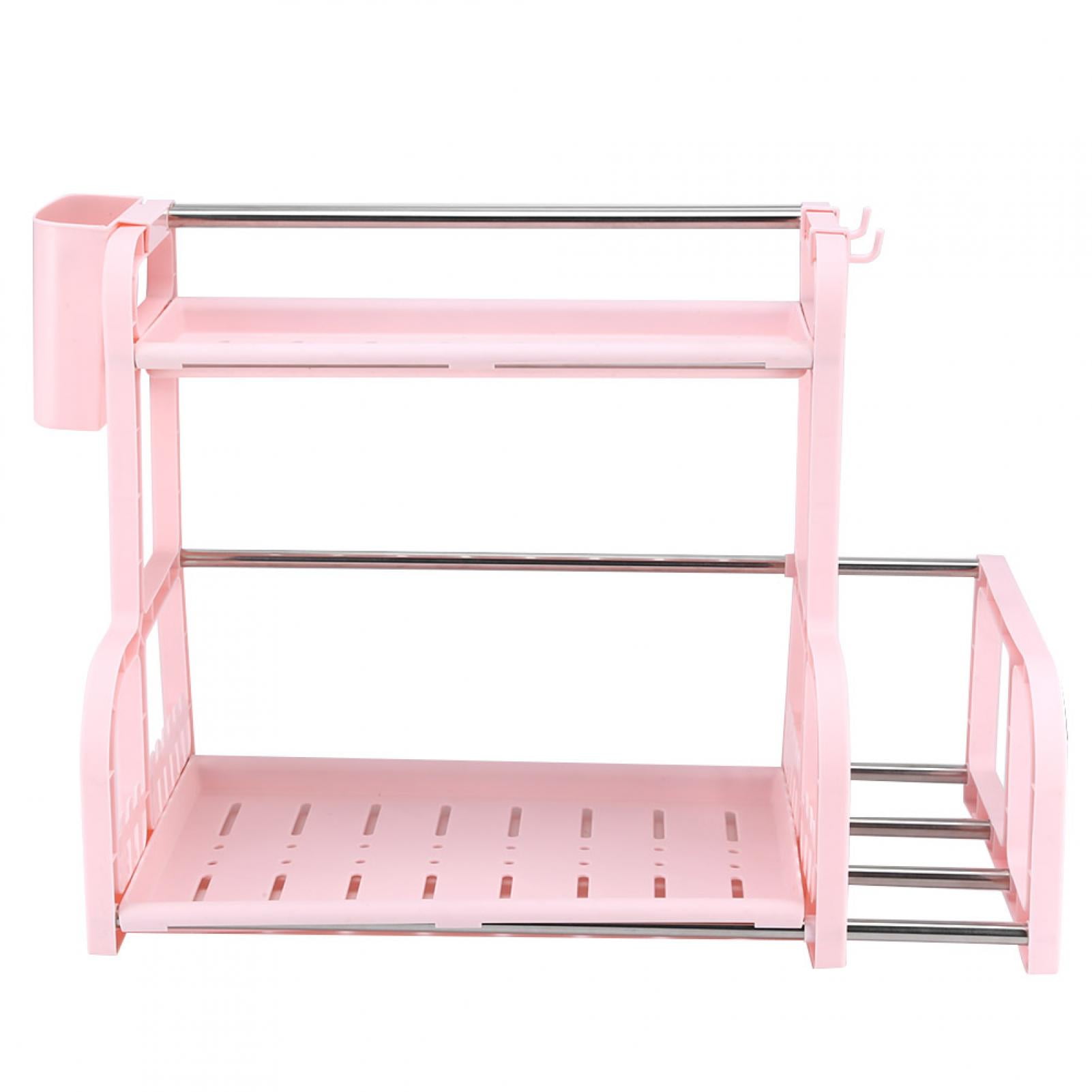 VGEBY 2 Layers Durable 15x20.1x10.2in Spice Jar Holder Pink Spice Rack For Home Walmart