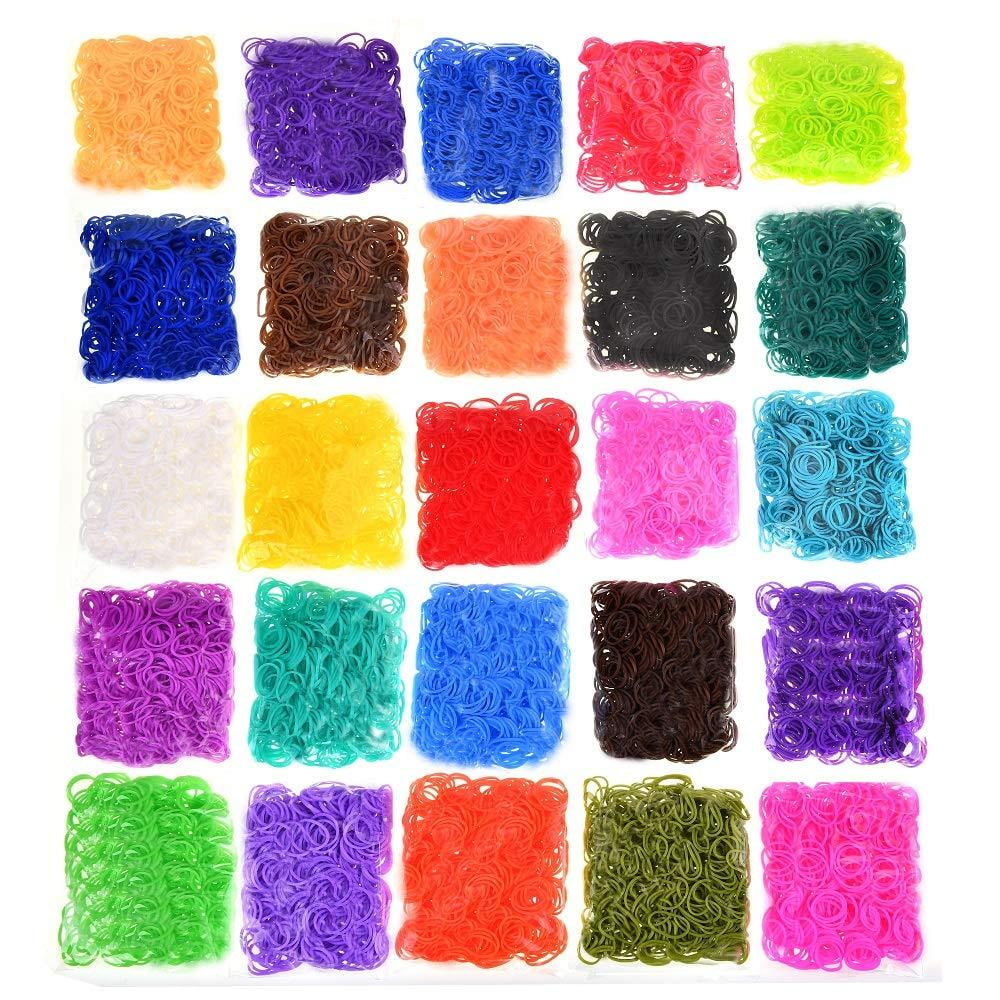 HOOK S-CLIPS IN RAINBOW COLORS-USA SELLER!! 600 pcs LOOM RUBBER BANDS REFILL HOOK S-CLIPS IN RAINBOW COLORS-USA SELLER!! 600 pcs LOOM RUBBER BANDS REFILL