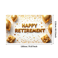 thumbnail image 3 of LUUFILx Happy Retirement Party Banner Backdrop Celebration Background Decorations Photography Props Balloons Cheers Event Supplies Retirement Party, 3 of 9